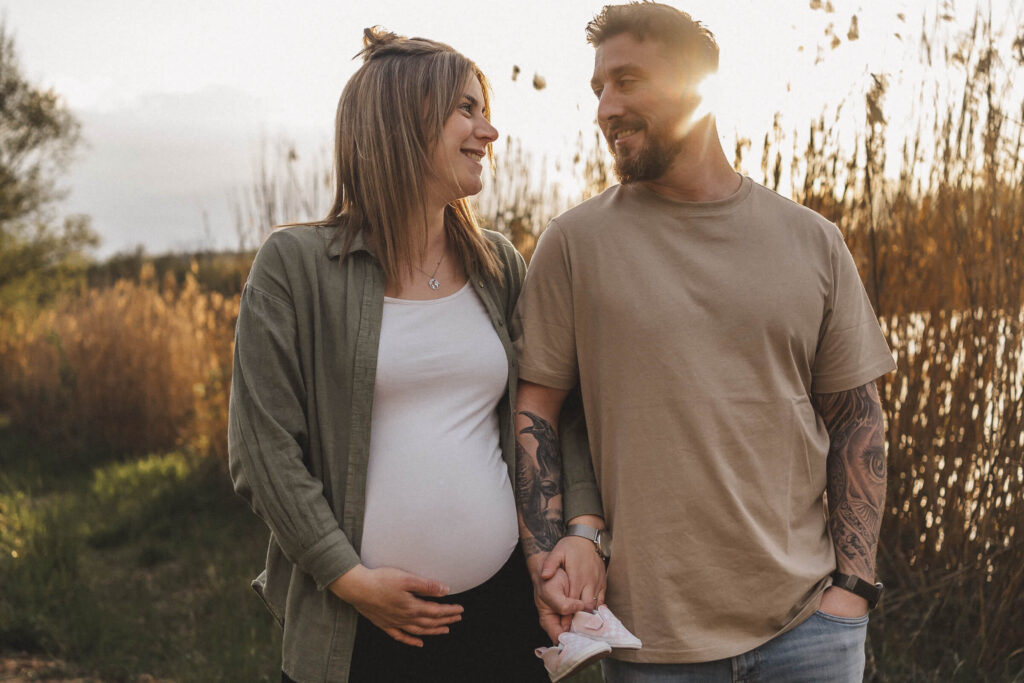 Spaziergang im Sonnenuntergang